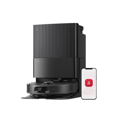 roborock Qrevo S5V Robot aspiradora y trapeador, trapeador FlexiArm Edge, succión de 12,000 Pa, sistema dual cero enredos, evitación inteligente de obstáculos, elevación de trapeador de 0.394 pulgadas, lavado y secado automático de la fregona, auto vaciado y recarga