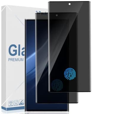 [2 Pack] Galaxy Note 20 Ultra Privacy Screen Protector, 9H Tempered Glass, Ultrasonic Fingerprint Support, 3D Curved,Anti-Spy Film Anti-Fingerprint for Galaxy Note 20 Ultra Screen Protector(6.9 Inch)