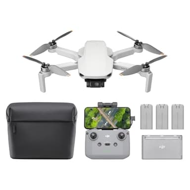 DJI Mini 4K Fly More Combo, dron con cámara 4K UHD para adultos, menos de 249 g, estabilización de cardán de 3 ejes, transmisión de video de 10 km, retorno automático, 3 baterías para un tiempo máximo