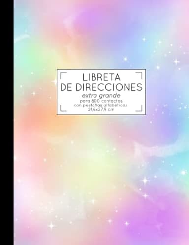 Libreta de direcciones extra grande: para 800 contactos con pestañas alfabéticas 21,6x27,9 cm (Spanish Edition)