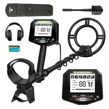 Detector de metales para adultos profesional, puntero impermeable, detección de oro y plata de alta precisión, uso submarino y playa, bobina IP68 de 10'', pantalla LCD más grande, nuevo chip DSP