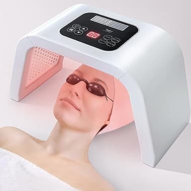 Fxtiaa Máscara Facial LED de Terapia de Luz, 7 en 1, Máscara Facial LED de 7 Colores, Equipo de Belleza Facial y Corporal