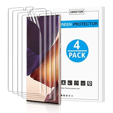 Paquete de 4 protectores de pantalla para Samsung Galaxy Note 20 Ultra, protector de pantalla de película de TPU para Galaxy Note 20 Ultra de 6.9 pulgadas, 2020 [alta definición] [sin burbujas]