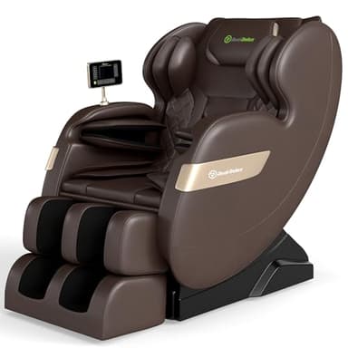 Real Relax Silla de masaje de cuerpo completo 2025 de pista S de doble núcleo, sillón reclinable de masaje Shiatsu de gravedad cero con aplicación y control LCD, Bluetooth, uso doméstico u oficina