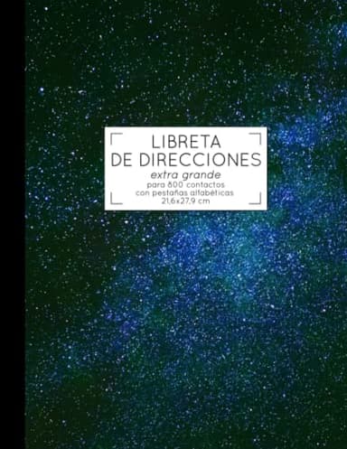 Libreta de direcciones extra grande: para 800 contactos con pestañas alfabéticas 21,6x27,9 cm (Spanish Edition)