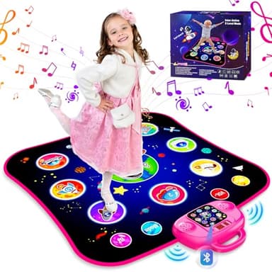 JAMLAMQ Juguetes para niñas de 14 años, regalos para niñas de 12 años, juego de cumpleaños para niñas de 14 años, tapete de baile de juguete para niños, almohadilla de baile, reproductor de música