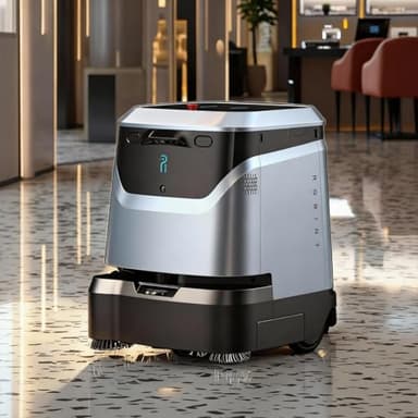 Robot de limpieza comercial Robot de limpieza de pisos para almacén centro comercial Oficina de hotel, limpiador de pisos robótico industrial Máquina de limpieza inteligente resistente para evitar