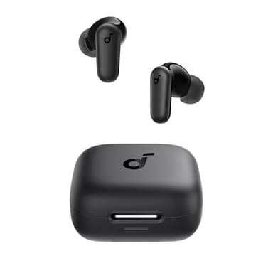 Soundcore P30i by Anker Auriculares con cancelación de ruido, cancelación de ruido fuerte e inteligente, graves potentes, tiempo de reproducción de 45 horas, funda 2 en 1 y soporte para teléfono,
