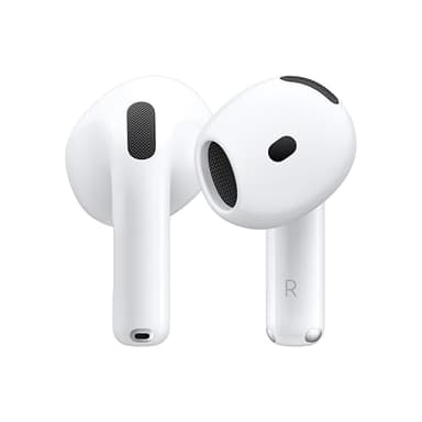 Apple Auriculares inalámbricos AirPods 4, auriculares Bluetooth, audio espacial personalizado, resistente al sudor y al agua, funda de carga USB-C, chip H2, hasta 30 horas de duración de la batería,