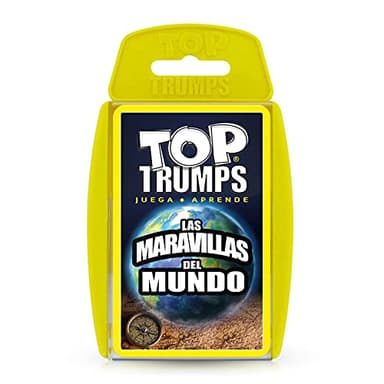 Juego de Cartas Top Trumps Wonders of the World Edición Español, Aprende sobre el Monte Everst y la Aurora Boreal en este pack educativo, regalo y juguete para niños y niñas de 6 años en adelante