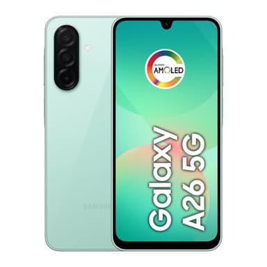 Samsung Galaxy A26 5G con IA | 256GB, 8GB, Doble SIM | 6.7" 120Hz AMOLED, resistente al agua IP67, Android 15 | Modelo internacional desbloqueado de fábrica para T-Mobile, Global | Paquete de cargador