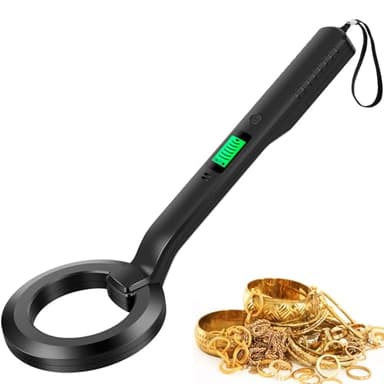 Abizarch Detector de metales, IP54, resistente al agua, portátil, detector de metales de alta sensibilidad con alertas audibles y vibraciones, escaneo de 360° buscador de tesoros de mano para objetos metálicos