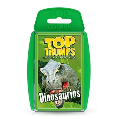 Juego de Cartas Top Trumps Dinosaurs Edición Española, Aprende sobre Tyrannosaurus Rex, Stegosaurus, Giganotsaurus en este Pack Educativo, Regalo y juguete para niños y niñas de 6 años en adelante