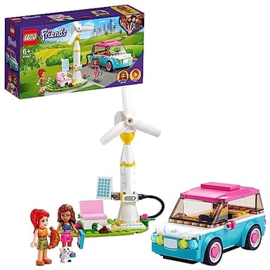 Lego 41443 Friends Coche Eléctrico de Olivia Juguete de Construcción para Niños +6 años con Mini Muñecas Educación Ambiental